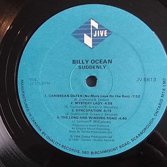 Billy Ocean - Suddenly LP - Picture 3 of 4